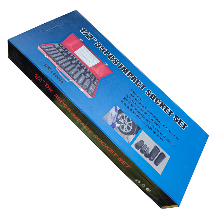 آچار سری بکس فشار قوی مدل GW-LS0035 مجموعه 35 عددی